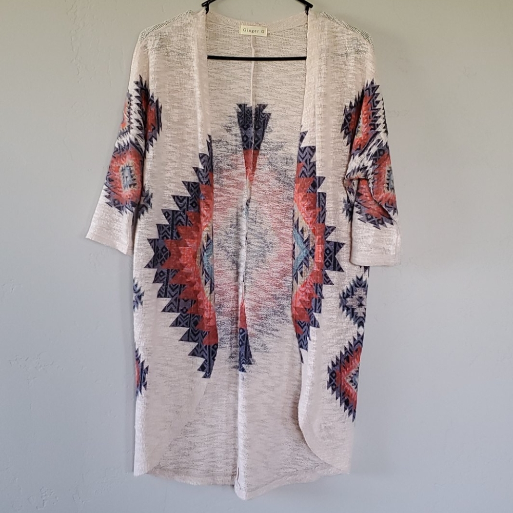 Aztec Printed Ginger G Cardigan